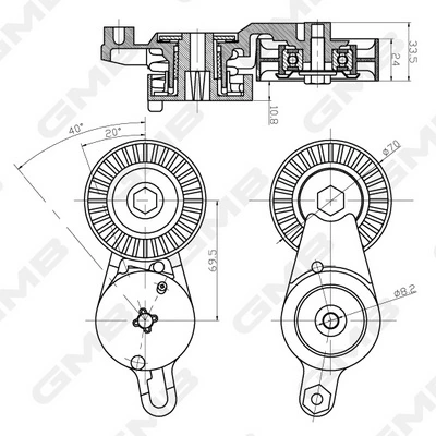 Натяжитель приводного ремня FT40558 INA