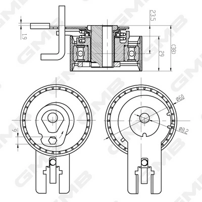 Rolo de reguladora de tensão da correia do mecanismo de distribuição de gás Citroen Xsara N2
