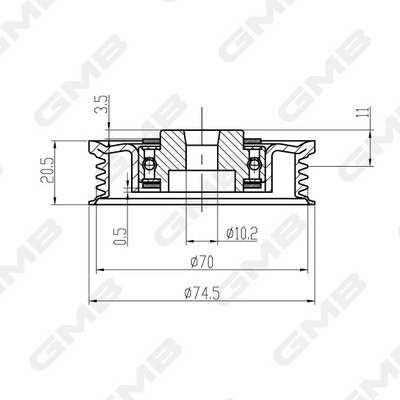 Купить PU207024RR1XY Koyo Натяжной ролик