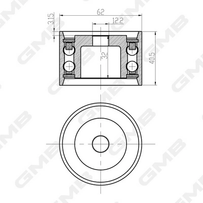 Купить GT90460 GMB Ведуший ролик ГРМ