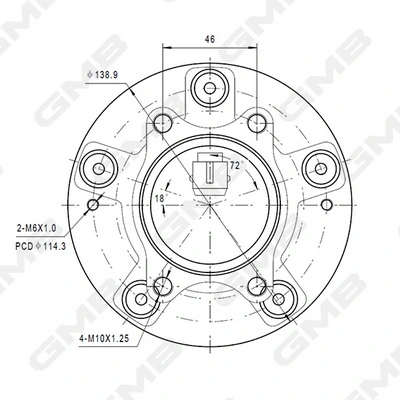 GH35210A GMB Ступица задняя