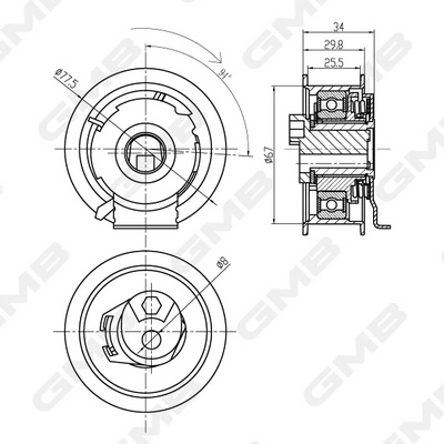Ролик ГРМ GTB0210 GMB