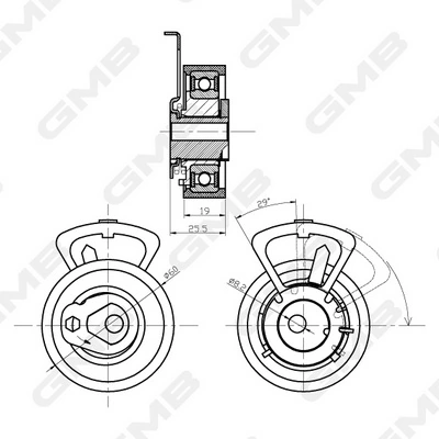 Ролик ГРМ GTB0140 GMB