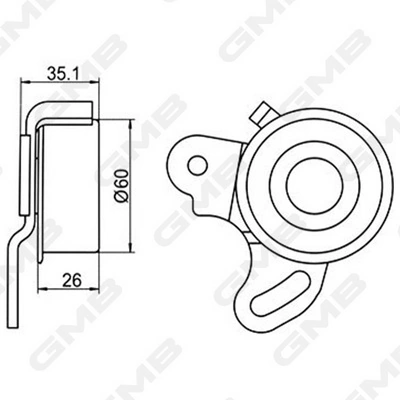 Ролик натяжителя GMB GT10010