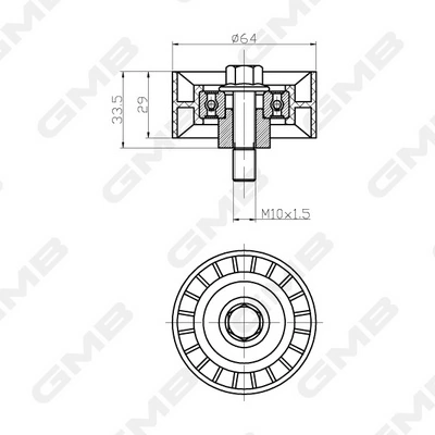 Купить GT80750 GMB Ведуший ролик ГРМ