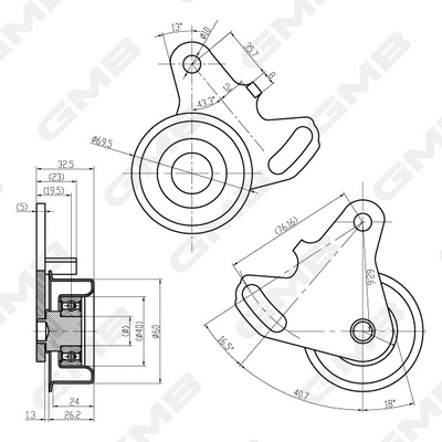 Reguladora de tensão da correia do mecanismo de distribuição de gás Mitsubishi L 300 P0W, P1W