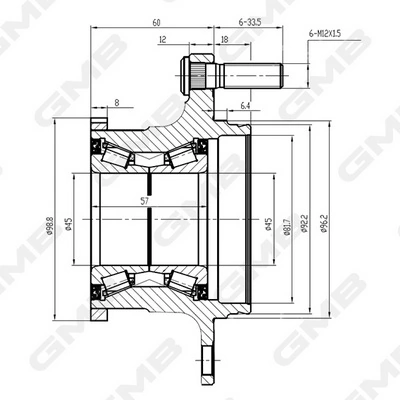 Передняя ступица GH23740T GMB