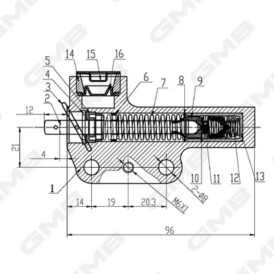 Натяжитель ремня ГРМ KMD164533 Fiat/Alfa/Lancia