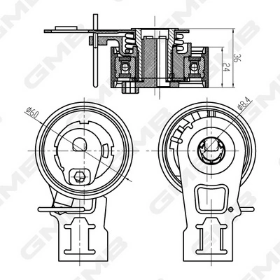 Купить 3646453 Peugeot/Citroen Натяжитель ремня ГРМ