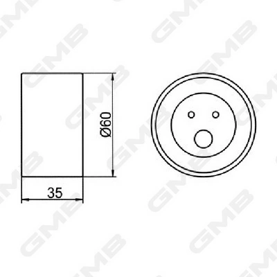 Rolo de reguladora de tensão da correia do mecanismo de distribuição de gás Hyundai Santa Fe 1 SM