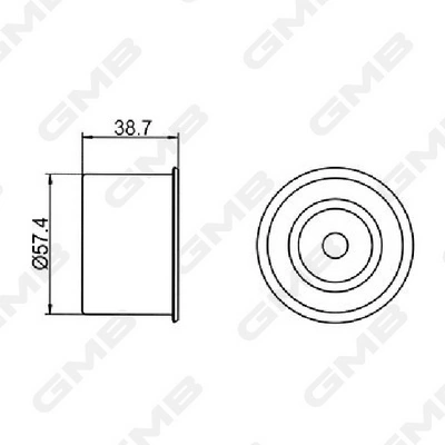 Rolo parasita da correia do mecanismo de distribuição de gás KIA Carnival 2 GQ