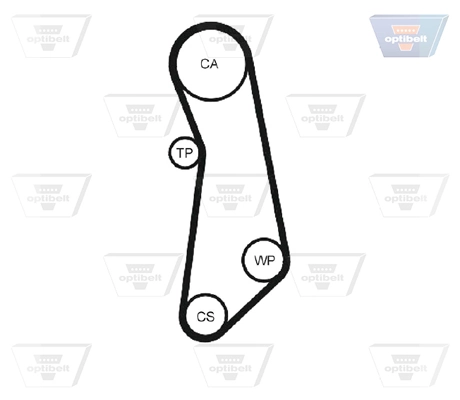 Correia do mecanismo de distribuição de gás Fiat Doblo 1 119