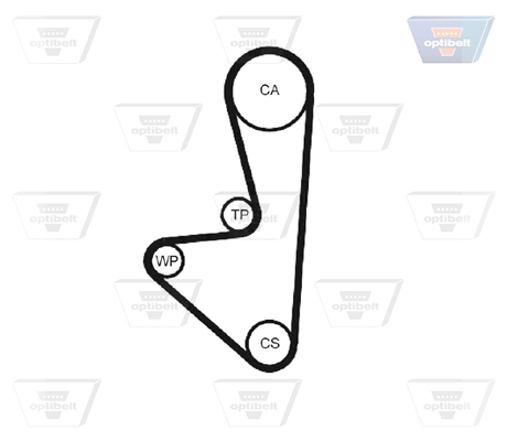 Correia do mecanismo de distribuição de gás Fiat Fiorino 225