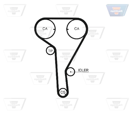 Correia do mecanismo de distribuição de gás Opel Insignia G09