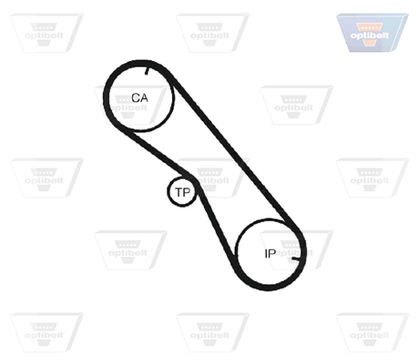 Correia do mecanismo de distribuição de gás Toyota Hiace 4 H1, H2