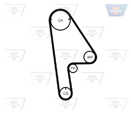Correia do mecanismo de distribuição de gás Honda Accord 6 CG