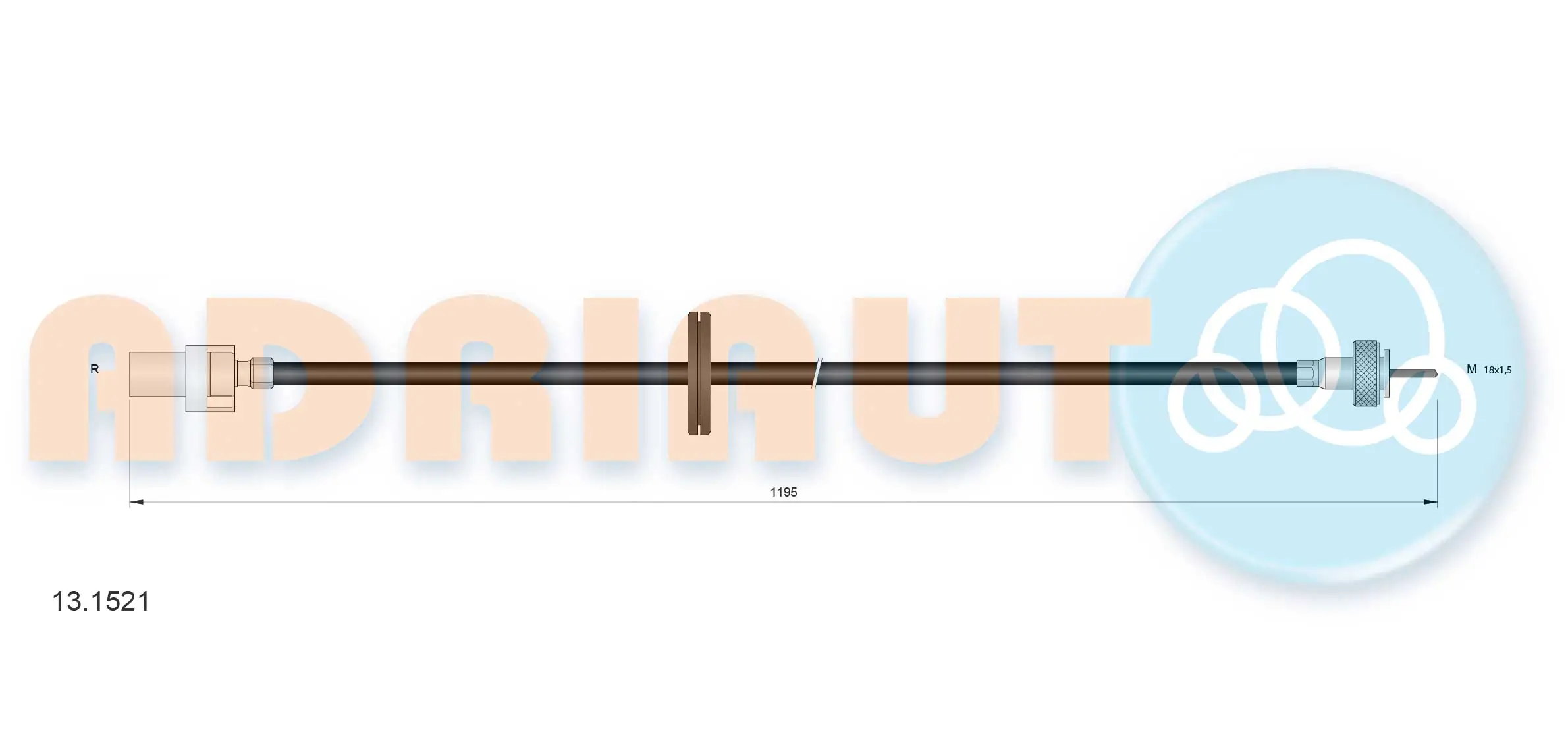 Cabo de acionamento de velocímetro Ford Escort 5 GAL