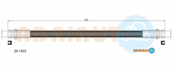 Mangueira do freio dianteira Mitsubishi Lancer 5 CBW,CDW