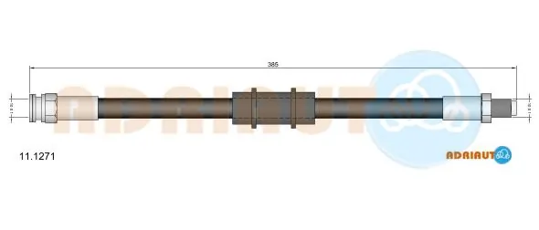 Mangueira do freio dianteira Fiat Fiorino 146 Uno