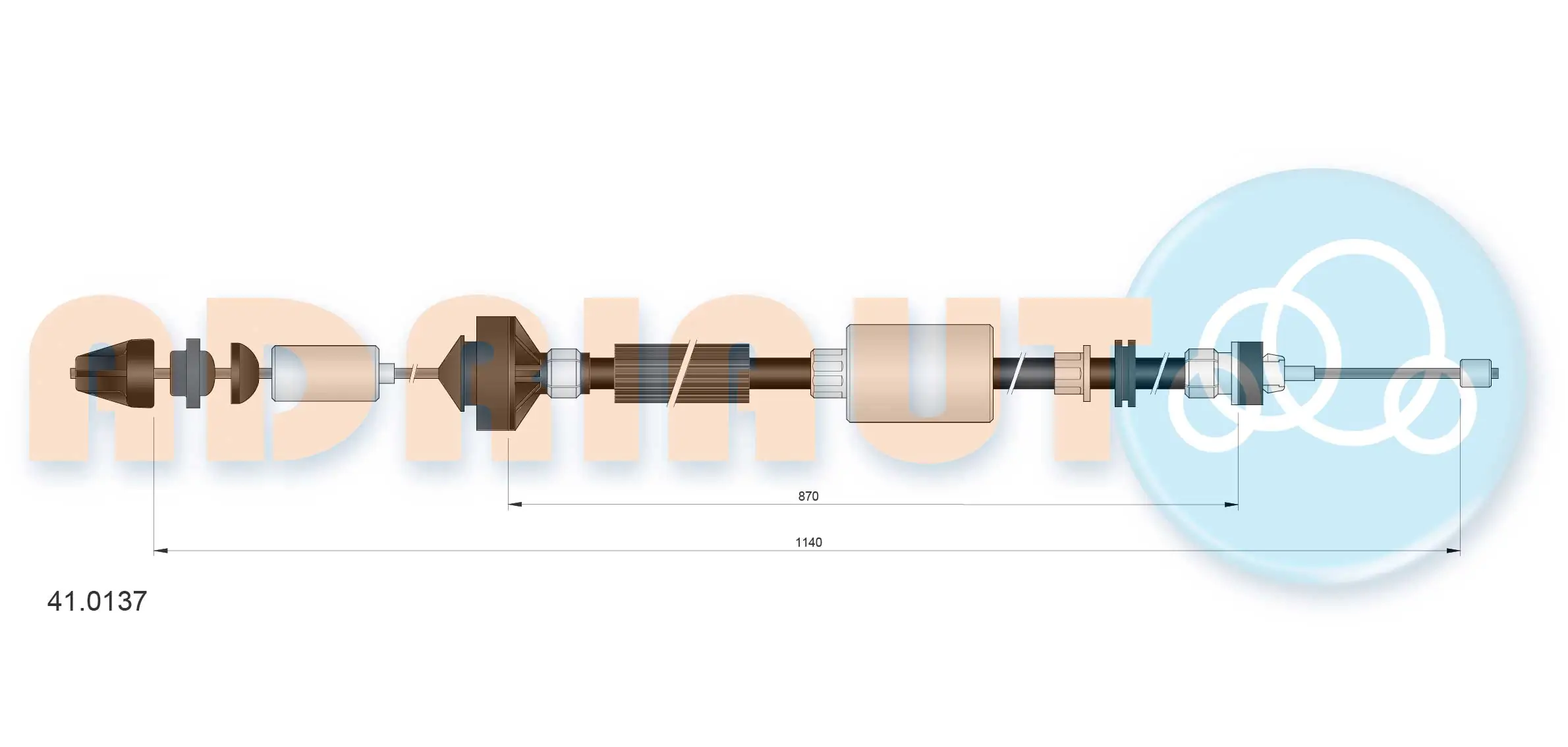 Cabo de embraiagem Renault 21 S48