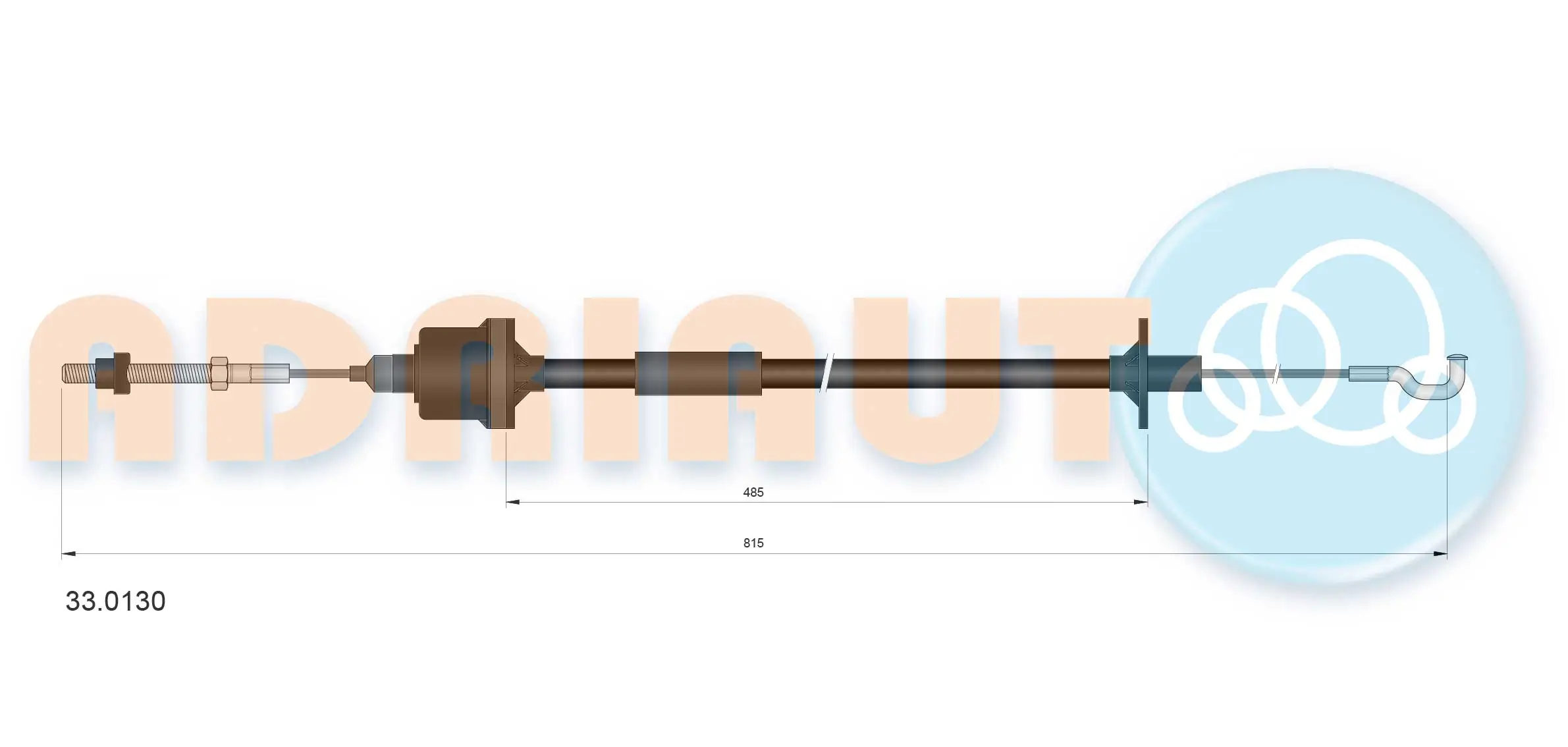 Cabo de embraiagem Opel Astra 51, 52, F35, M35