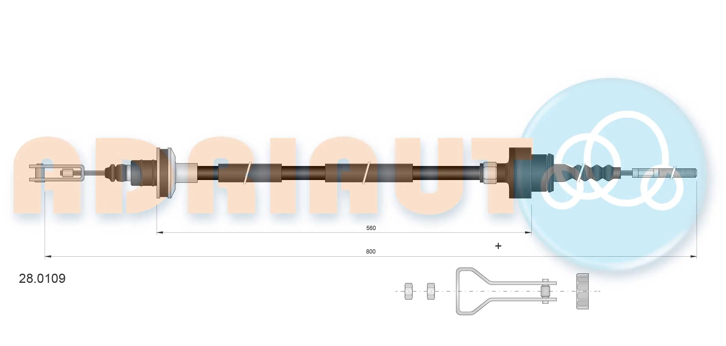 Cabo de embraiagem Nissan Sunny 1 B11