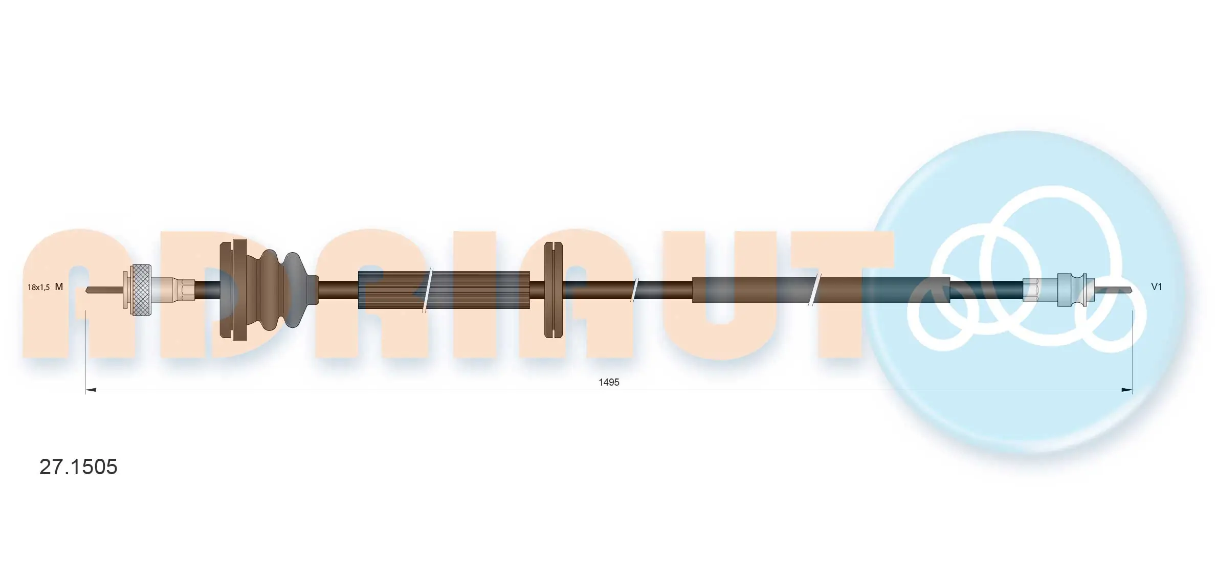 Cabo de acionamento de velocímetro Mercedes E W124