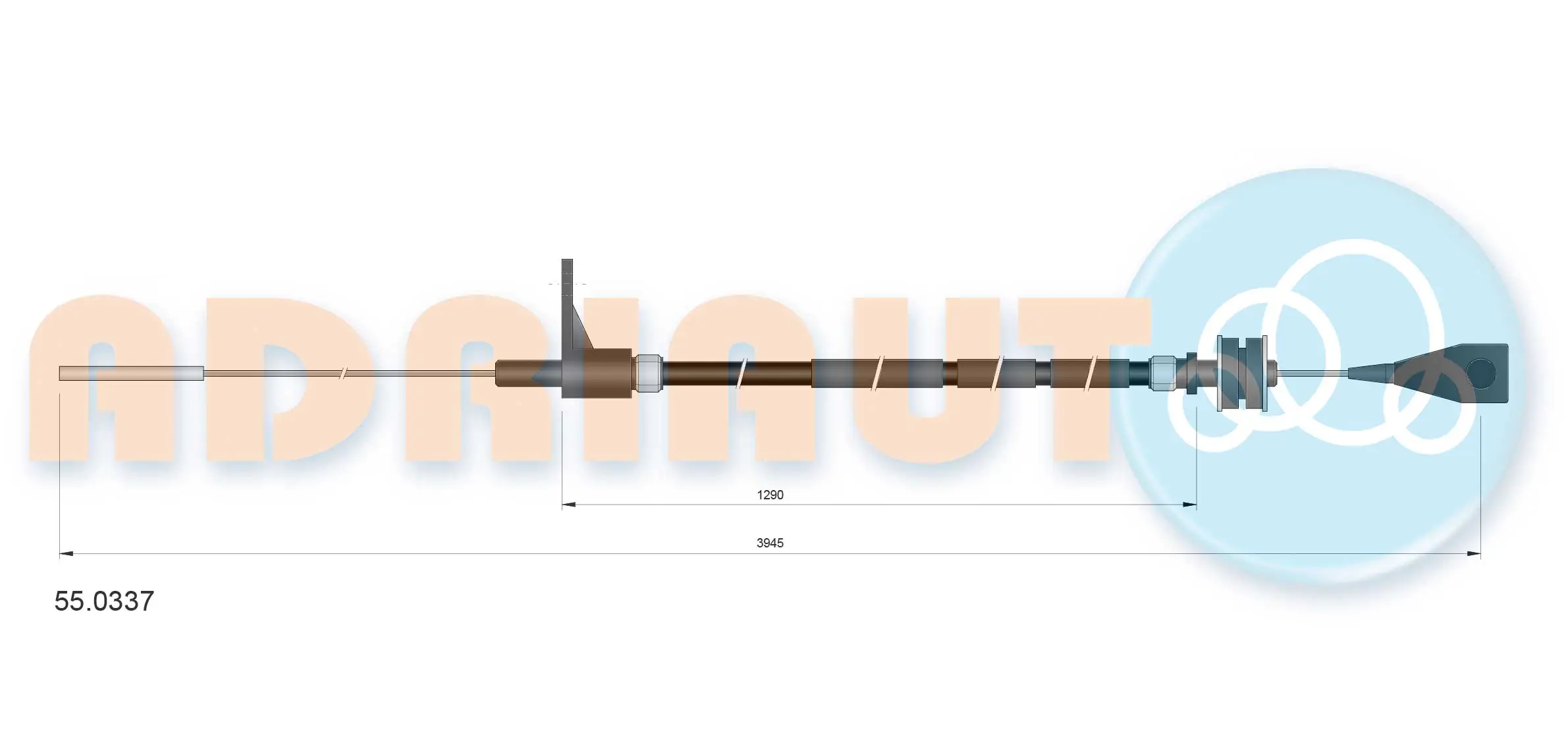 Cabo/pedal de gás (de acelerador) Volkswagen Transporter 24, 25, 251