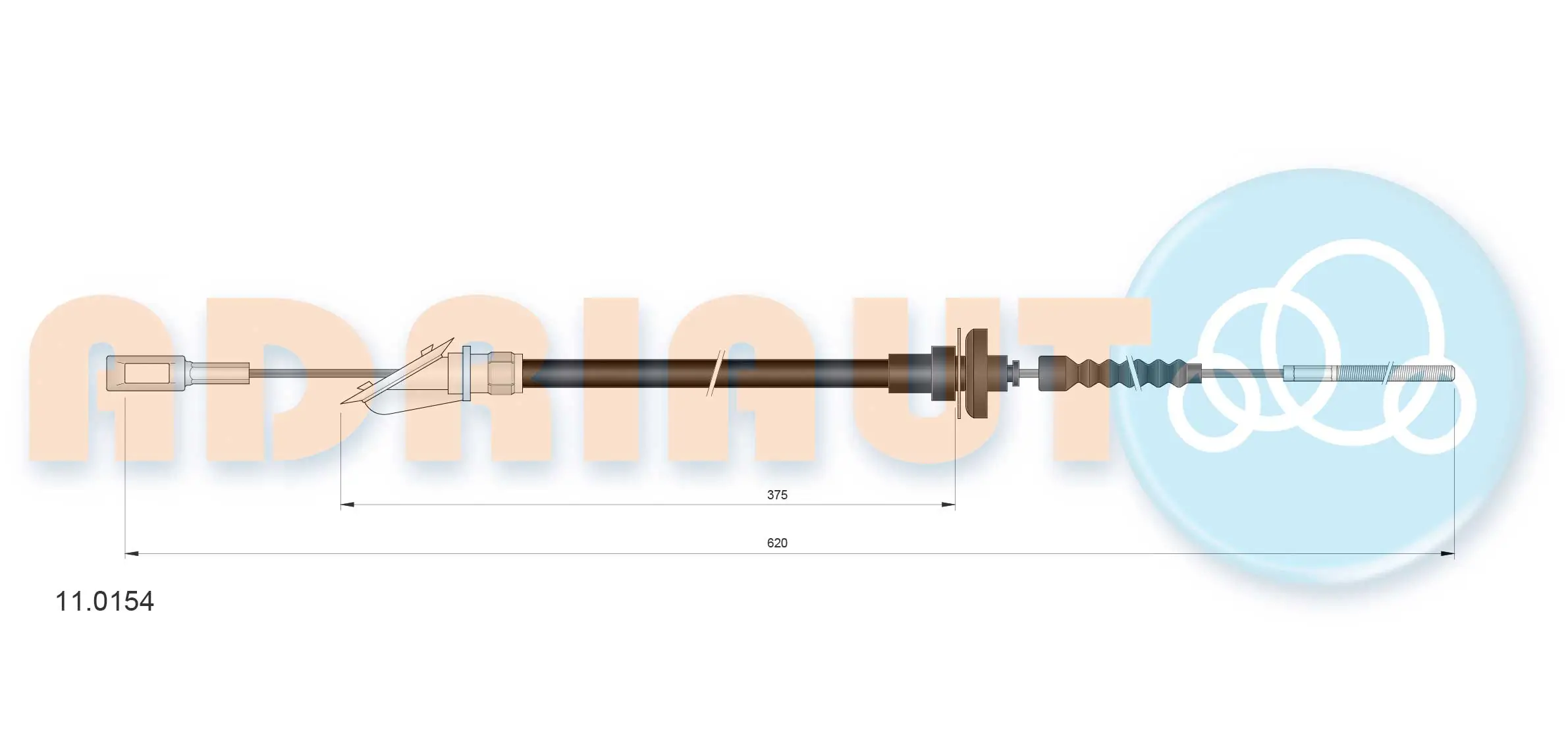 Трос сцепления на Fiat Tempra  159