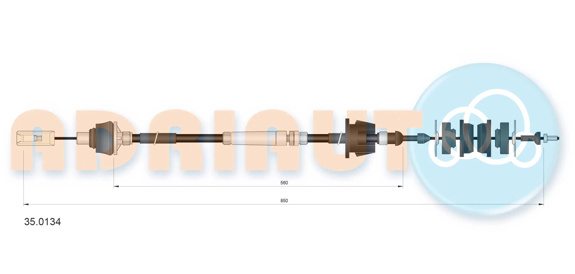 Трос сцепления AD350169 Adriauto