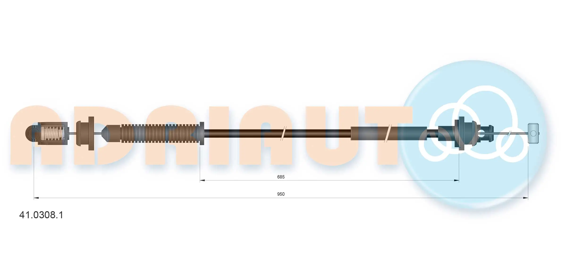 Cabo/pedal de gás (de acelerador) Dacia Logan KS