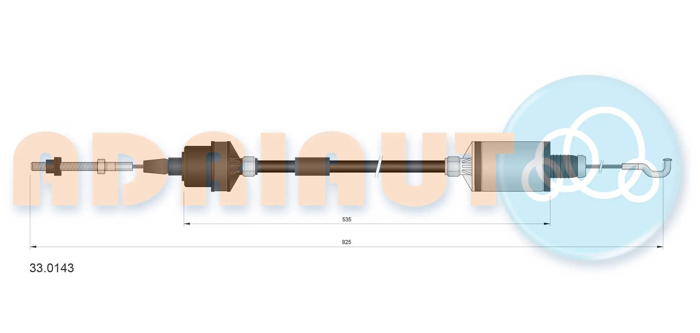 Cabo de embraiagem Opel Vectra 86, 87