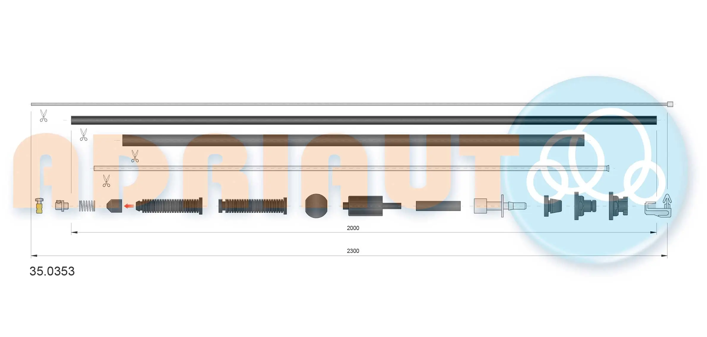 Cabo/pedal de gás (de acelerador) Citroen C5 1 DC