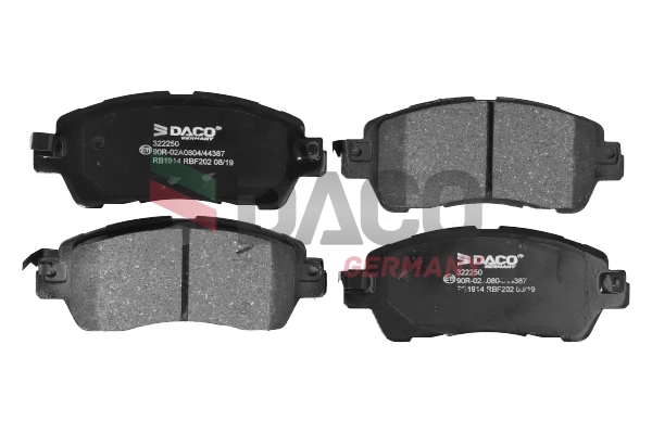 Sapatas do freio dianteiras de disco Mazda 2 3 DL, DJ