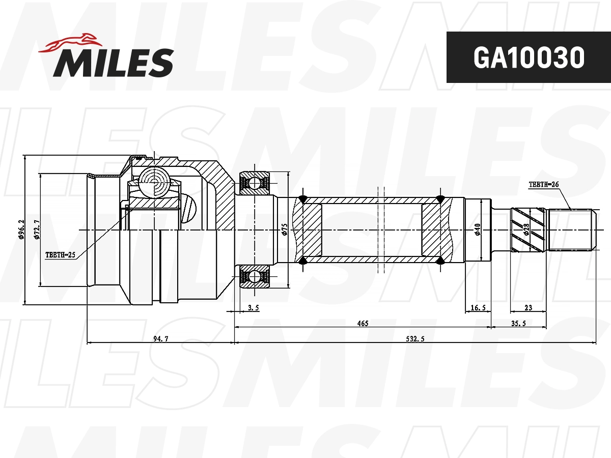  ШРУС внутренний правый Volvo 850 