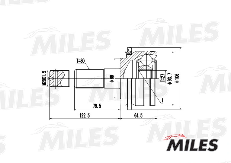 Граната колесная Miles GA20484 цена, от 46.05 USD