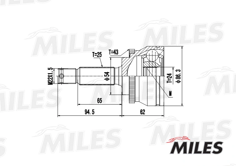 Купить ШРУС наружный передний Митсубиси Галант VII E5A, E7A, E8A