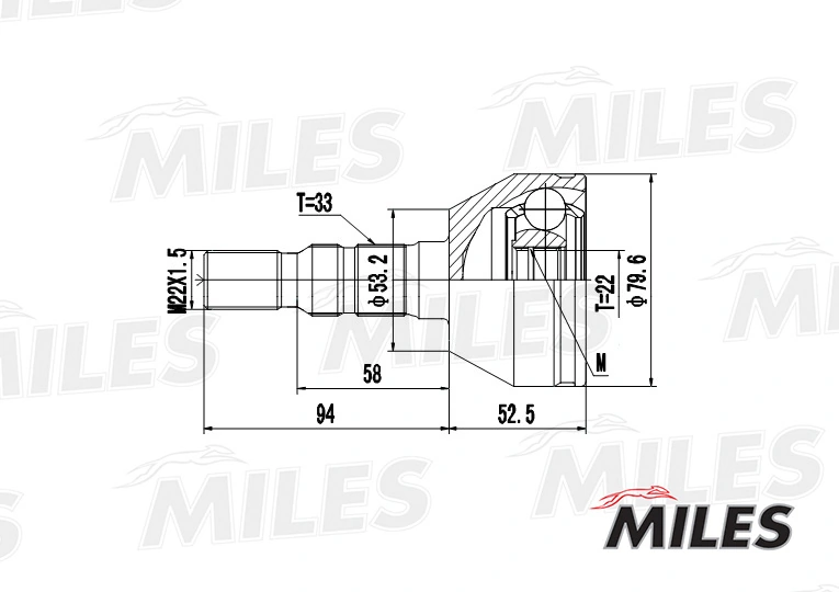 GA20353 Miles Наружная граната