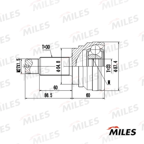 Граната колесная Miles GA20729 цена, от 34.66 USD