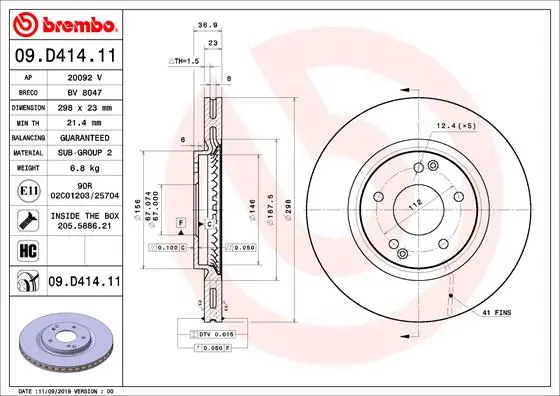 09D41411 Brembo