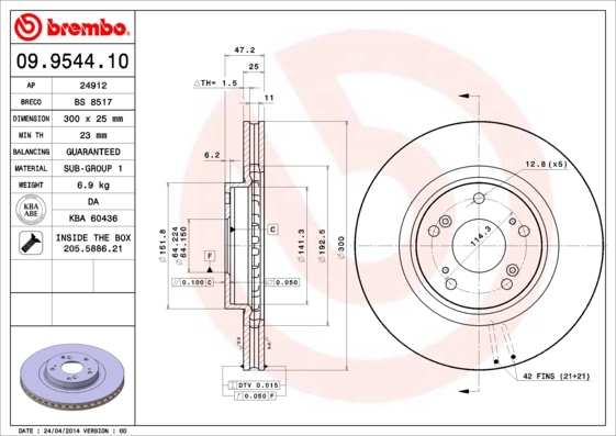 09954410 Brembo