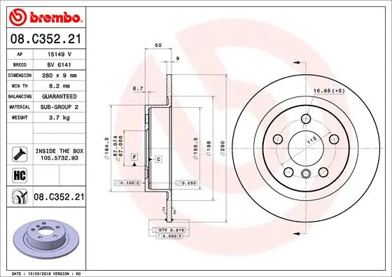 08C35221 Brembo