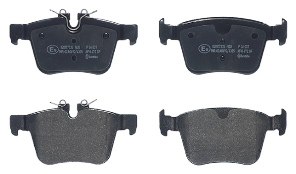 P36037 Brembo Колодки тормозные дисковые комплект