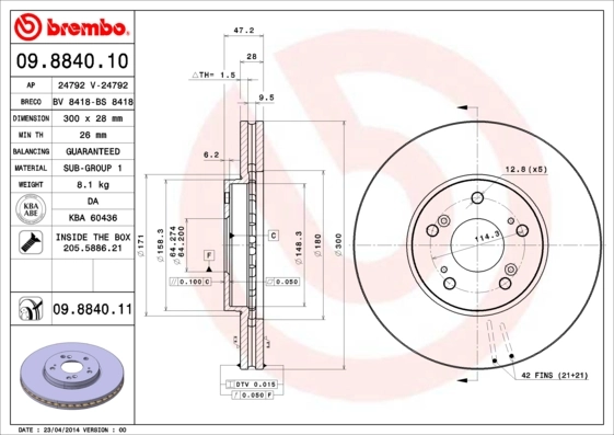 09884011 Brembo