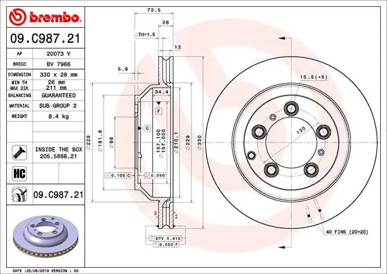 09C98721 Brembo