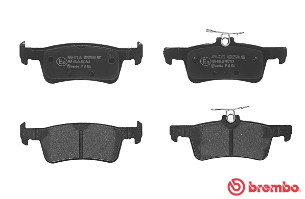 P61126 Brembo Колодки тормозные дисковые комплект