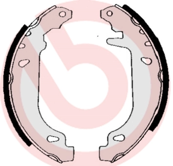 Sapatas do freio traseiras de tambor Renault 21 B48