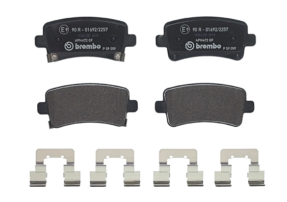 P59059 Brembo Колодки тормозные дисковые комплект