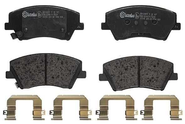 P30107 Brembo Колодки передние
