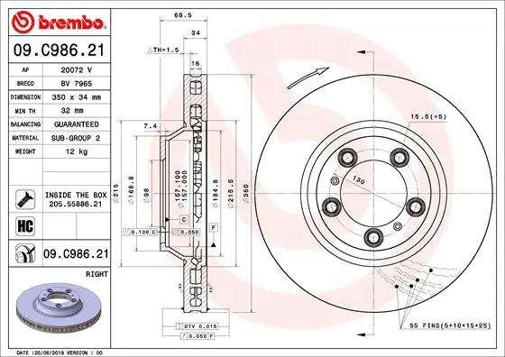 09C98621 Brembo